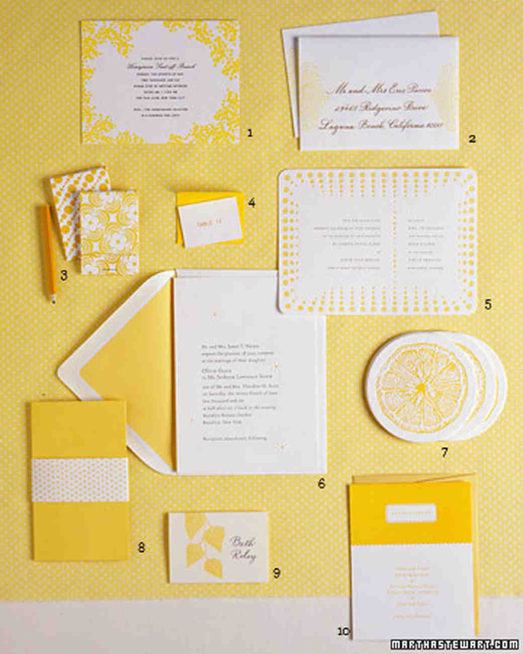 Yellow Wedding Invitations 10