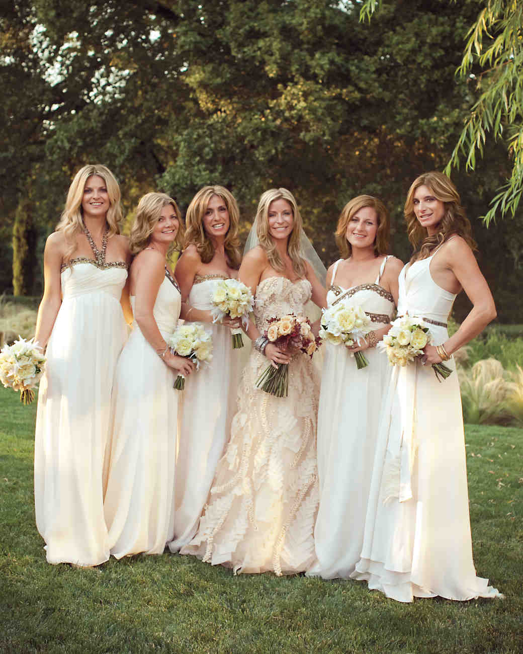 White bridal party dress