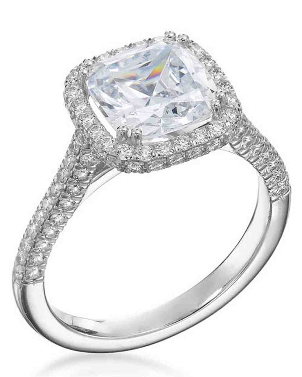 Cushion Cut Diamond Engagement Rings Martha Weddings