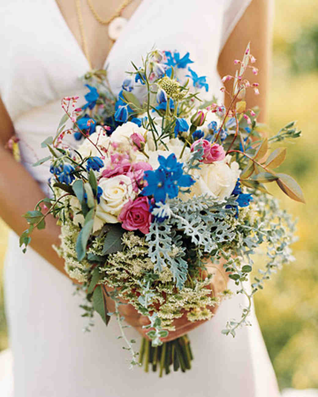 Blue Wedding Bouquets Martha Stewart Weddings