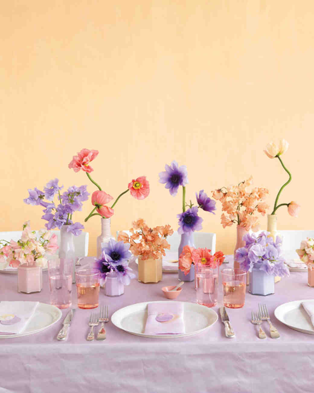 Purple And Blue Wedding Centerpieces Martha Weddings