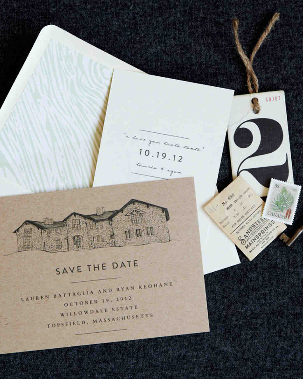 rustic save the dates postcards