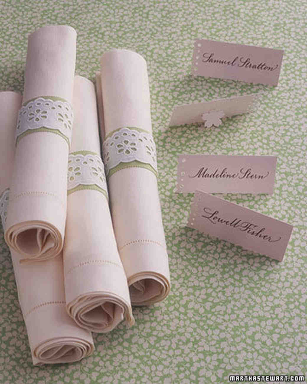 Personalized Napkin Ideas Martha Weddings Eyelet Napkin Rings