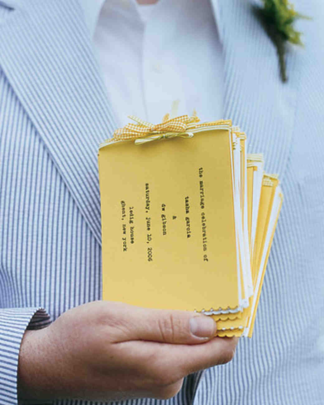 classic wedding ceremony programs martha stewart weddings