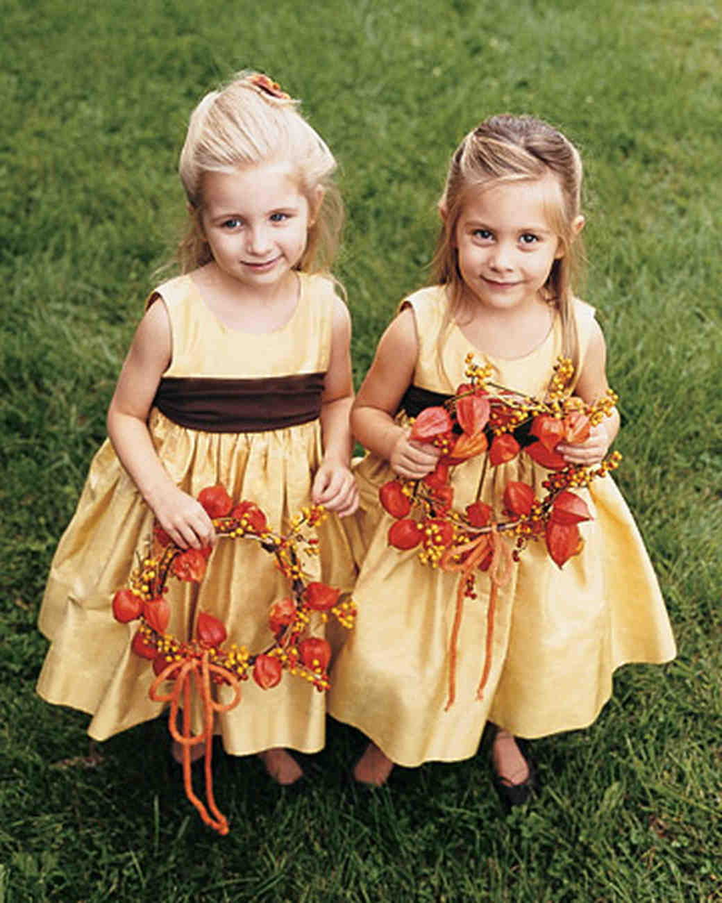 fall color flower girl dresses