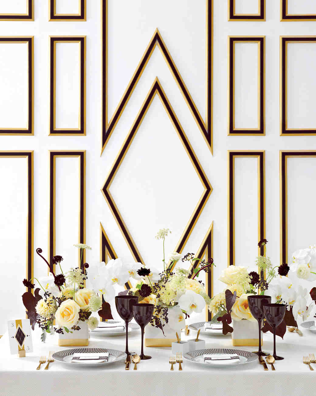 Wedding Colors Black White And Gold Martha Weddings Radiant Vessels
