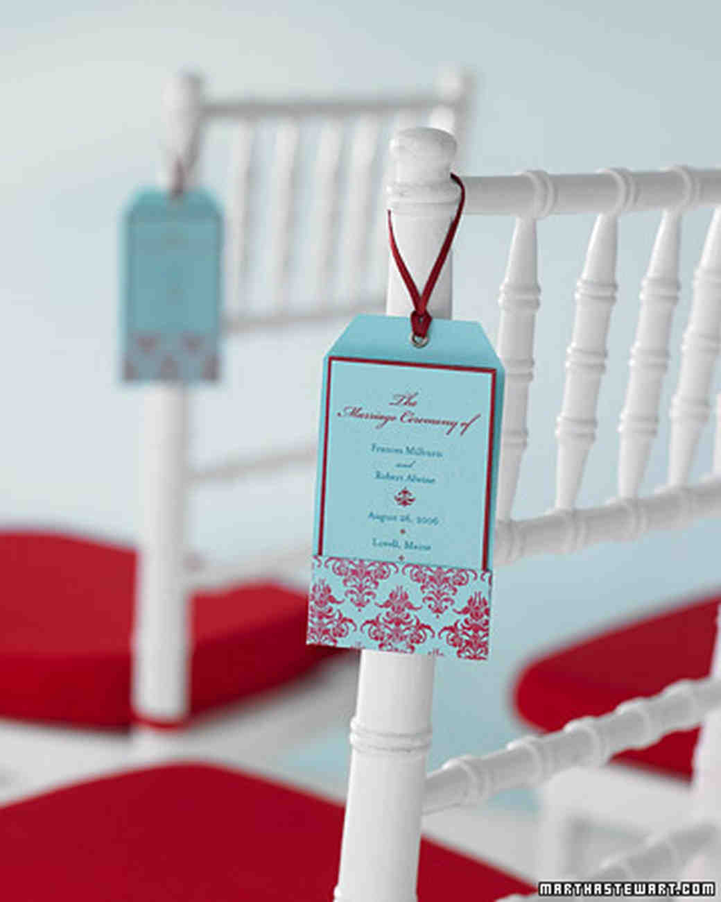 Wedding Colors Red And Aqua Martha Weddings Red And Aqua Wedding Programs