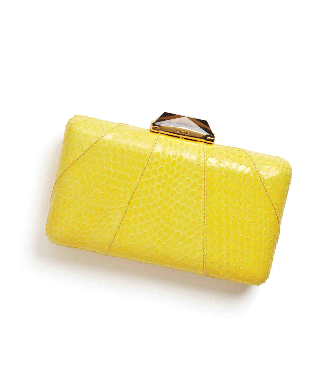 yellow and white clutch