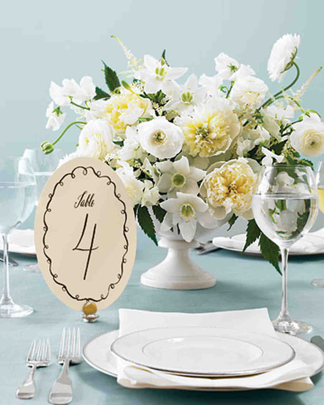 Printable Wedding Table Number Templates Martha Stewart