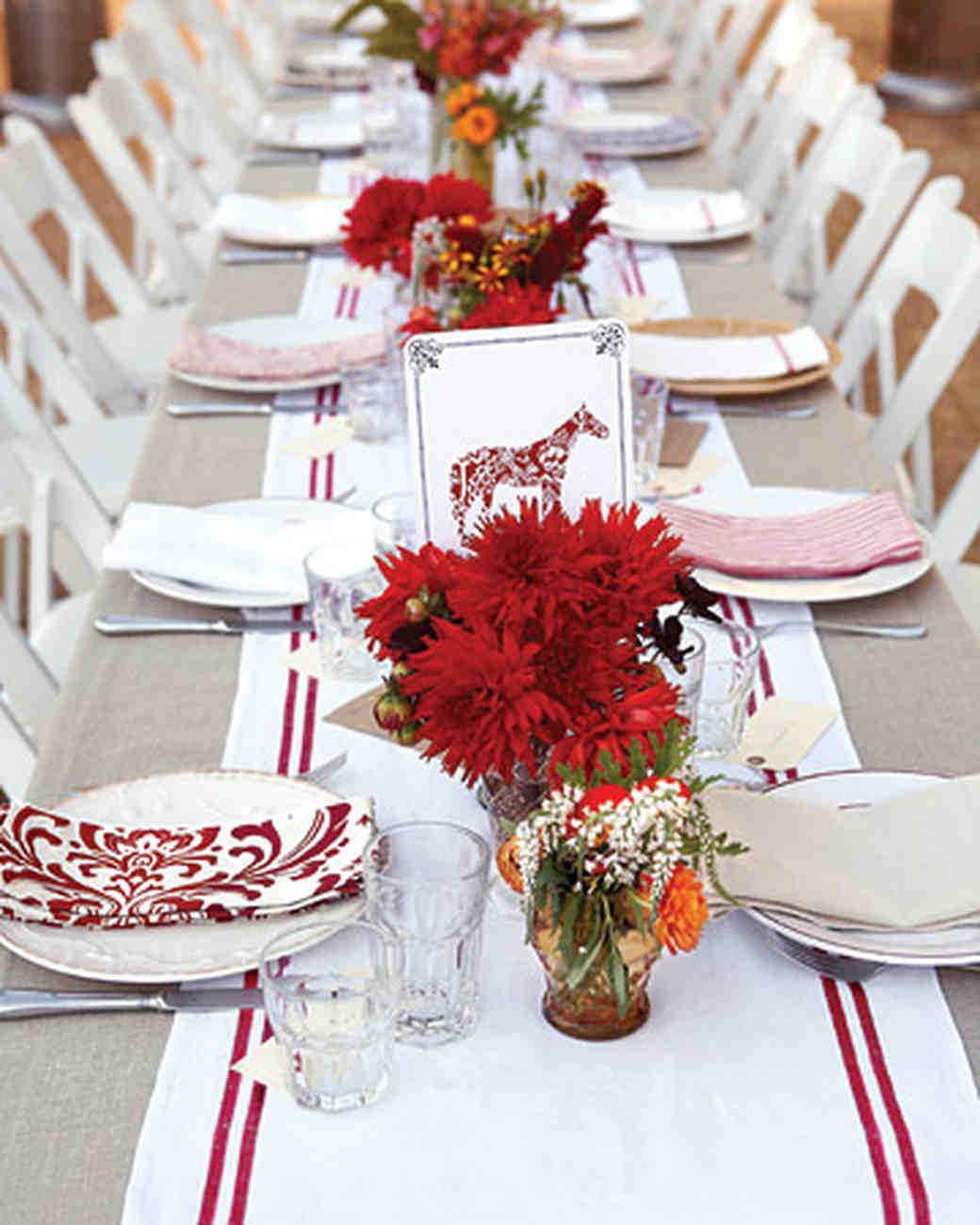 Red Wedding Flowers Martha Weddings