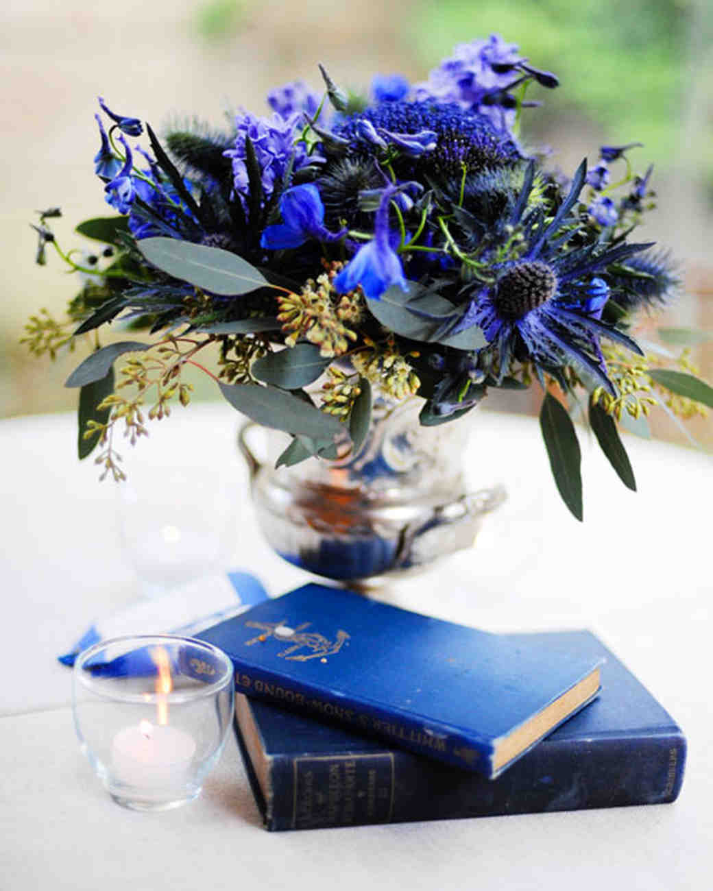 Purple And Blue Wedding Centerpieces Martha Weddings