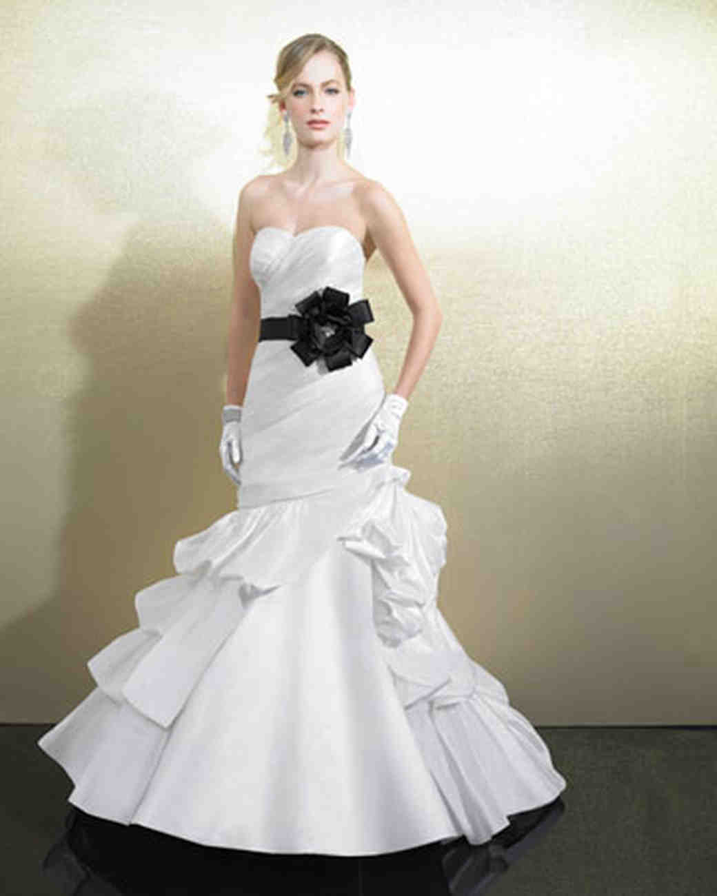 Wedding Dresses With Black Accents From Spring 2012 Bridal Fashion Week Martha Stewart Weddings