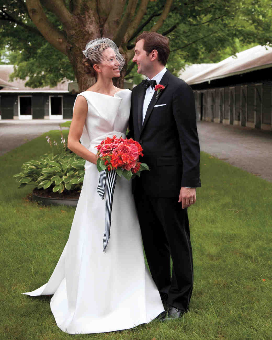 A Black-and-White Whimsical Wedding in Saratoga Springs, New York ...