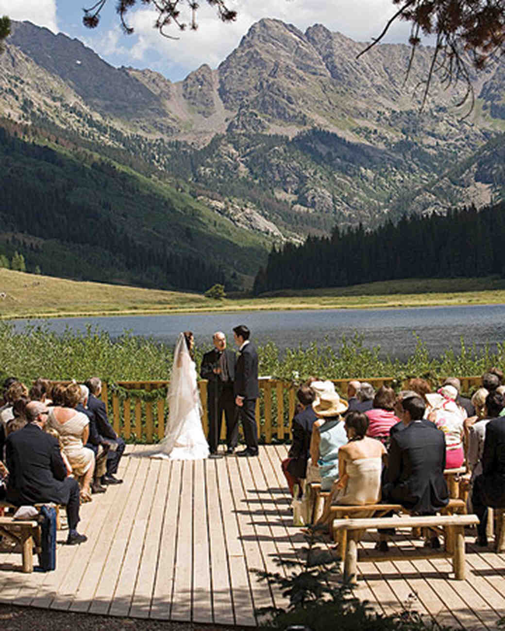 A Formal Green Colored Outdoor Wedding In Colorado Martha The Vows