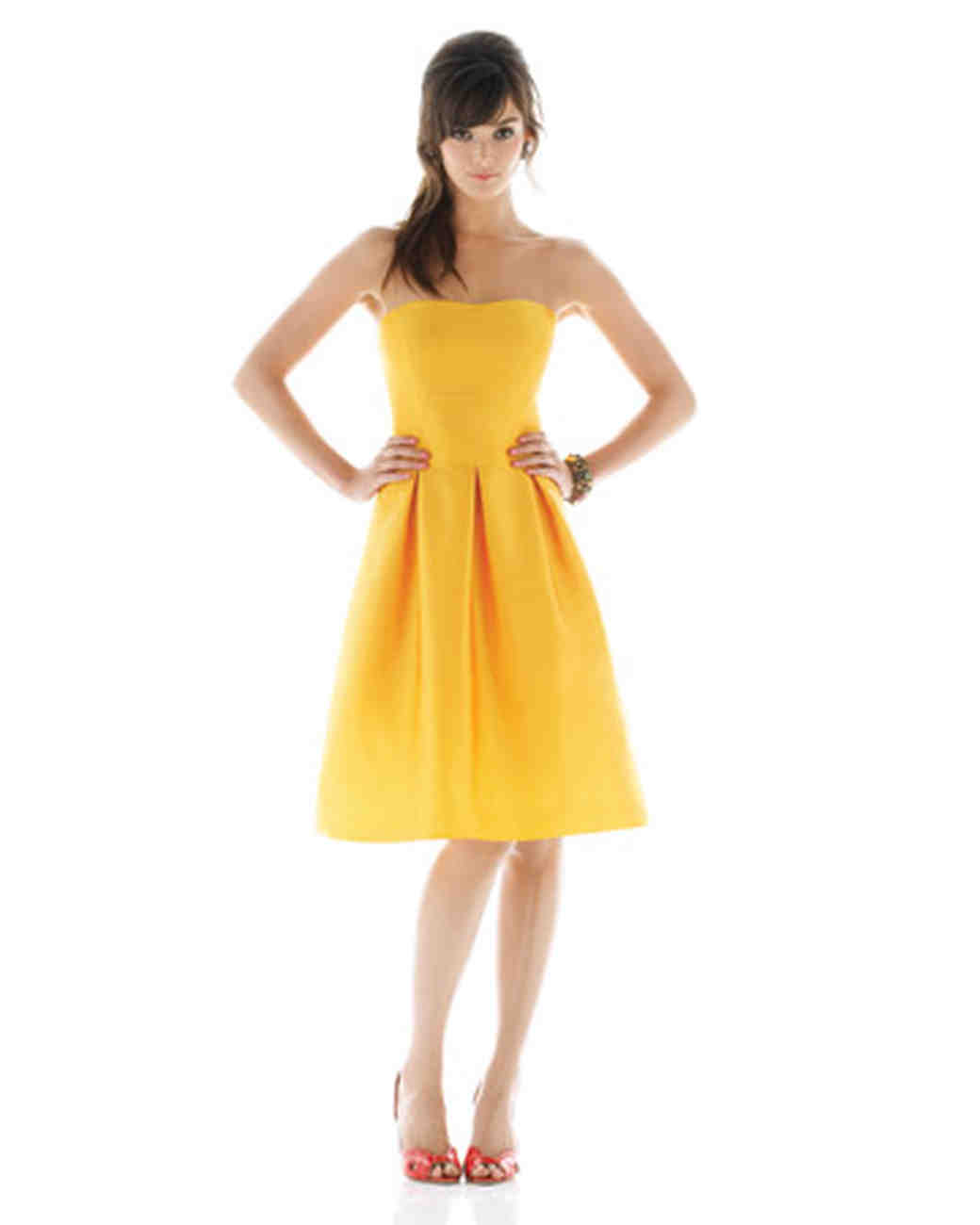 Yellow and Orange Bridesmaid Dresses Martha Stewart Weddings