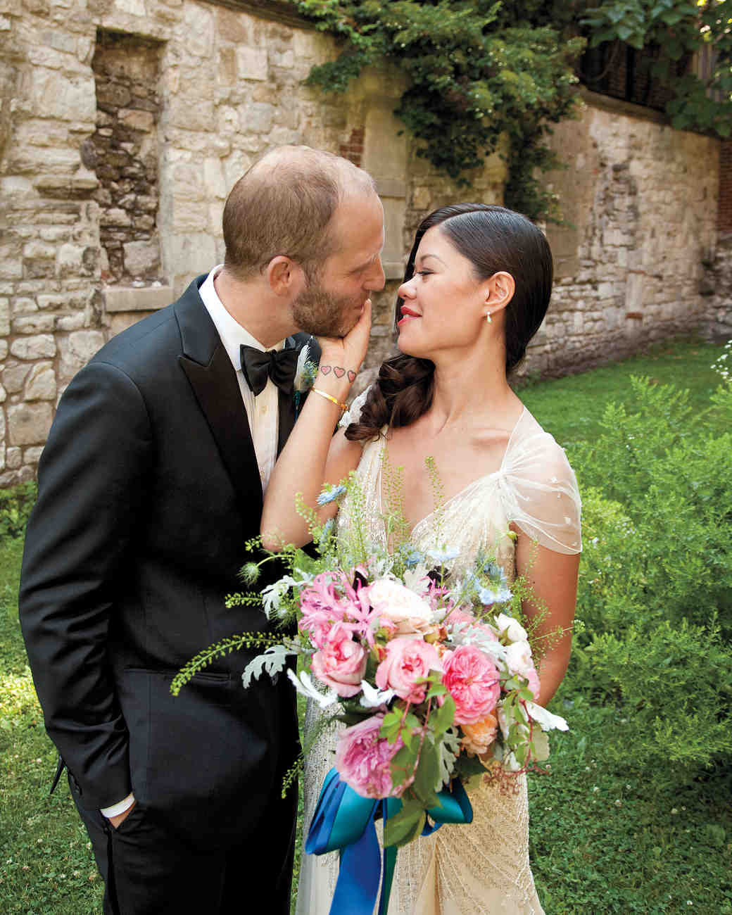 A Whimsical Pink And Blue Wedding In New York City Martha Justine And Eamonn