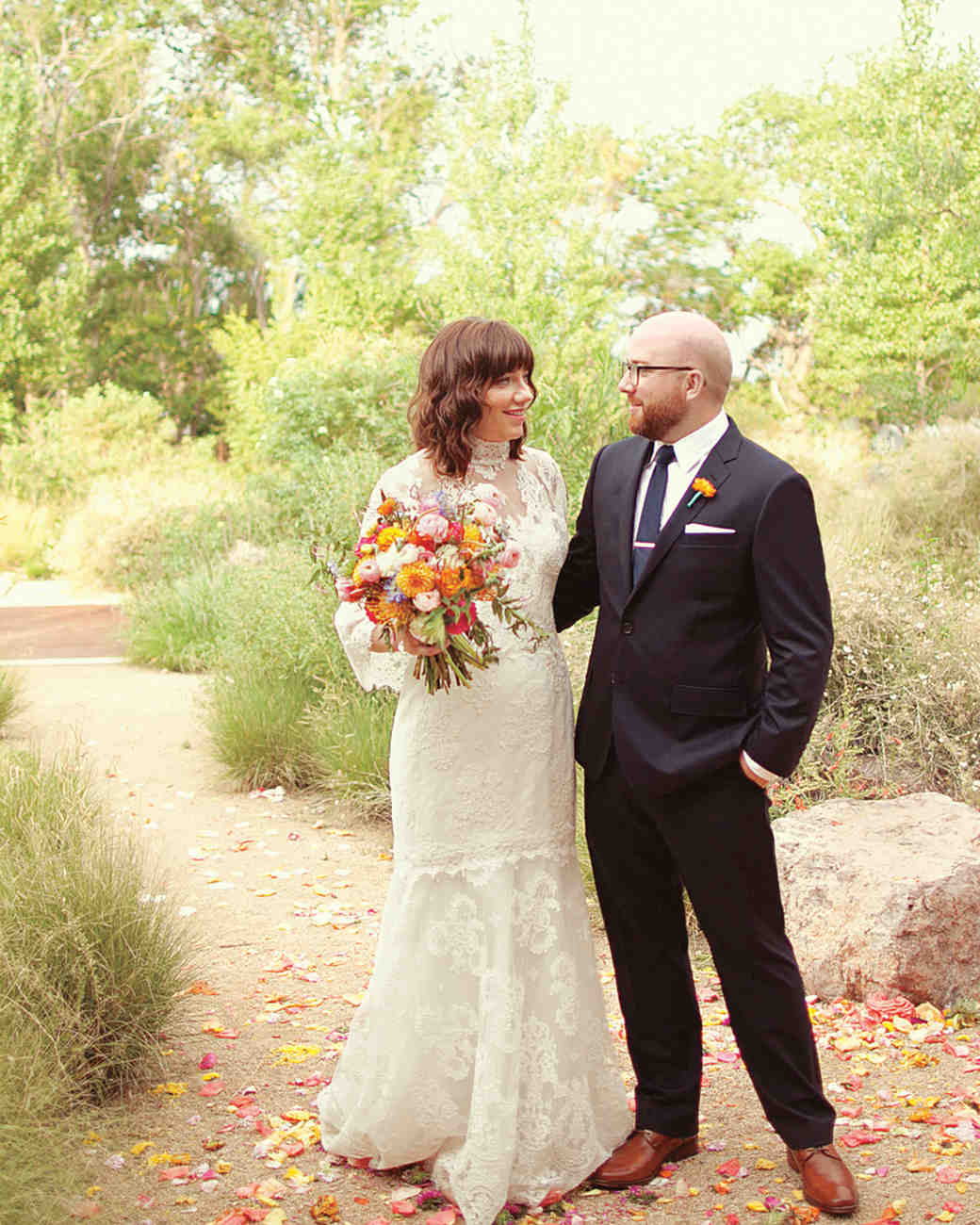 a rustic pink and orange wedding in texas martha stewart weddings