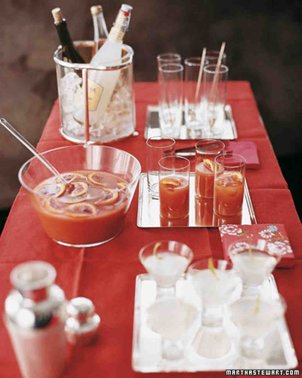 Cocktail Ideas For Parties Part - 28: 10 Big-Batch Cocktail Recipes For Your Engagement Party | Martha Stewart Weddings