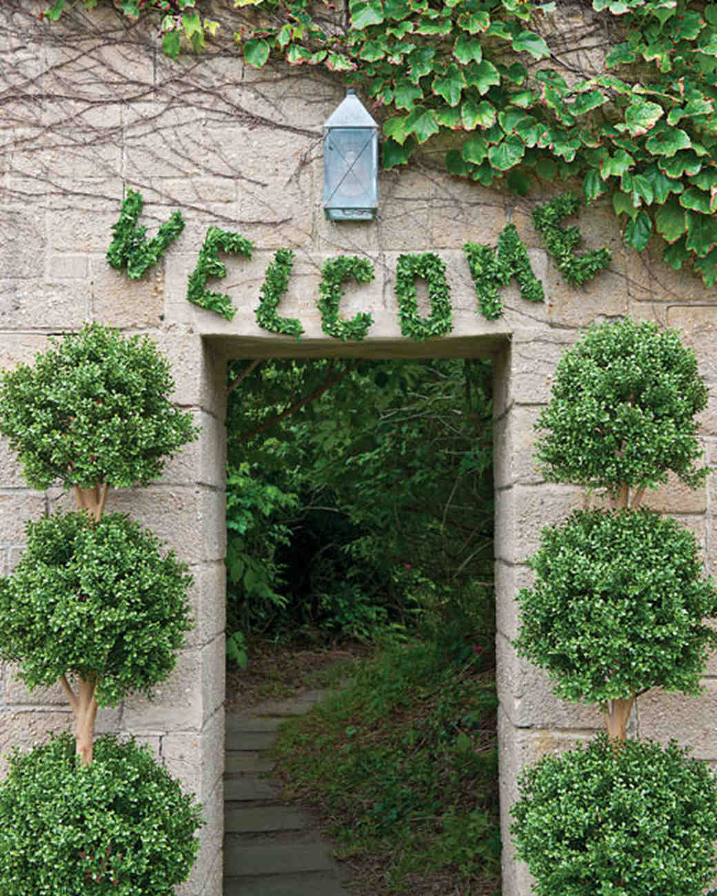 Personalized Wedding Ceremony Markers Martha Weddings Entryway For A Garden Wedding