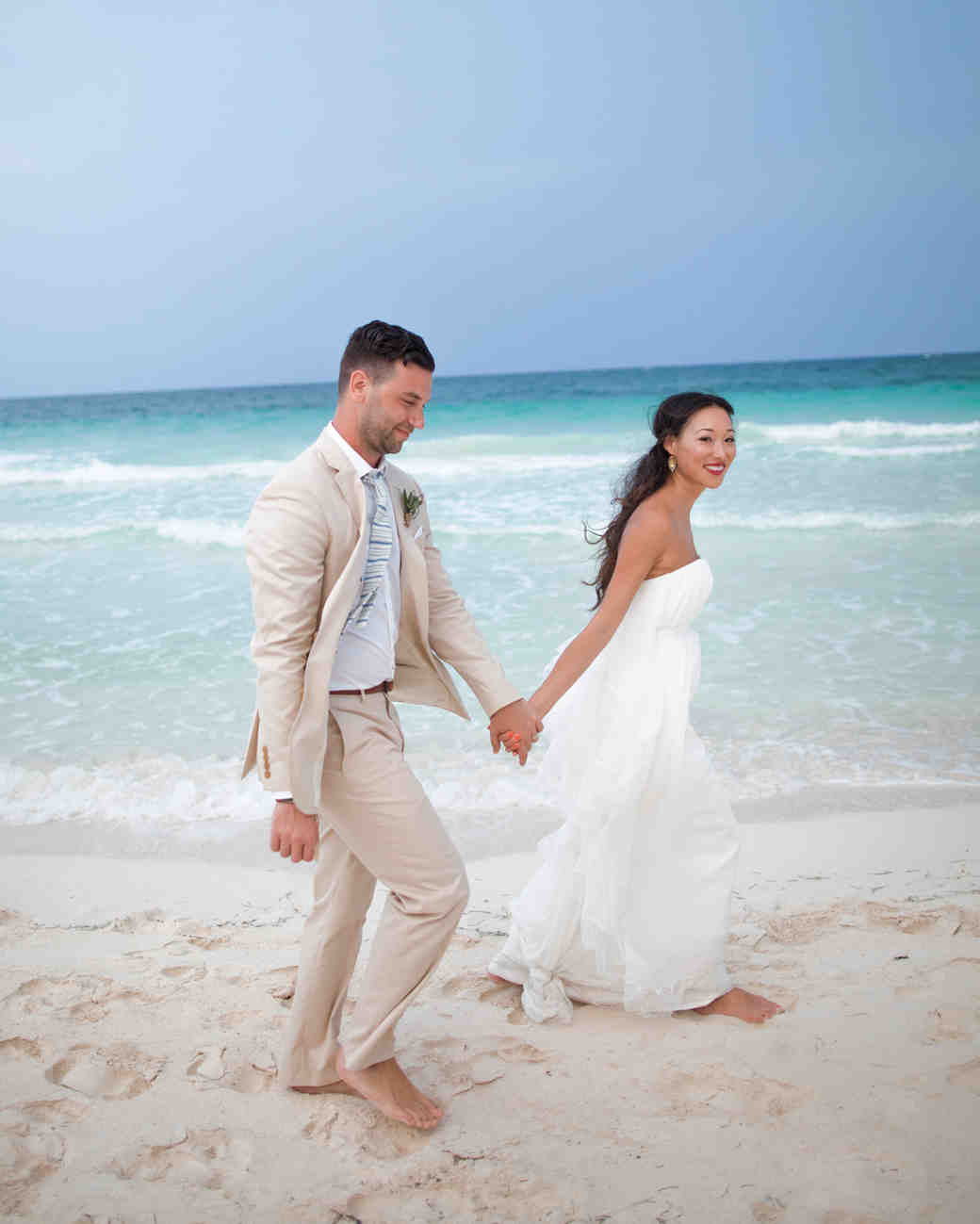 A Beach Destination Wedding In Shades Of Blue In Mexico Martha