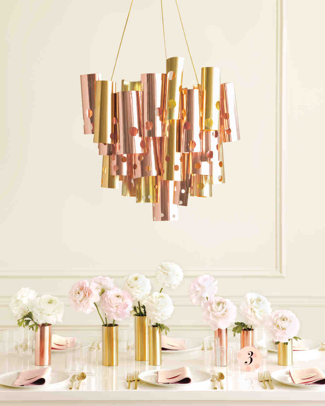 17 Overhead Wedding Decoration Ideas We Love Martha Stewart Weddings Metallic Chandelier