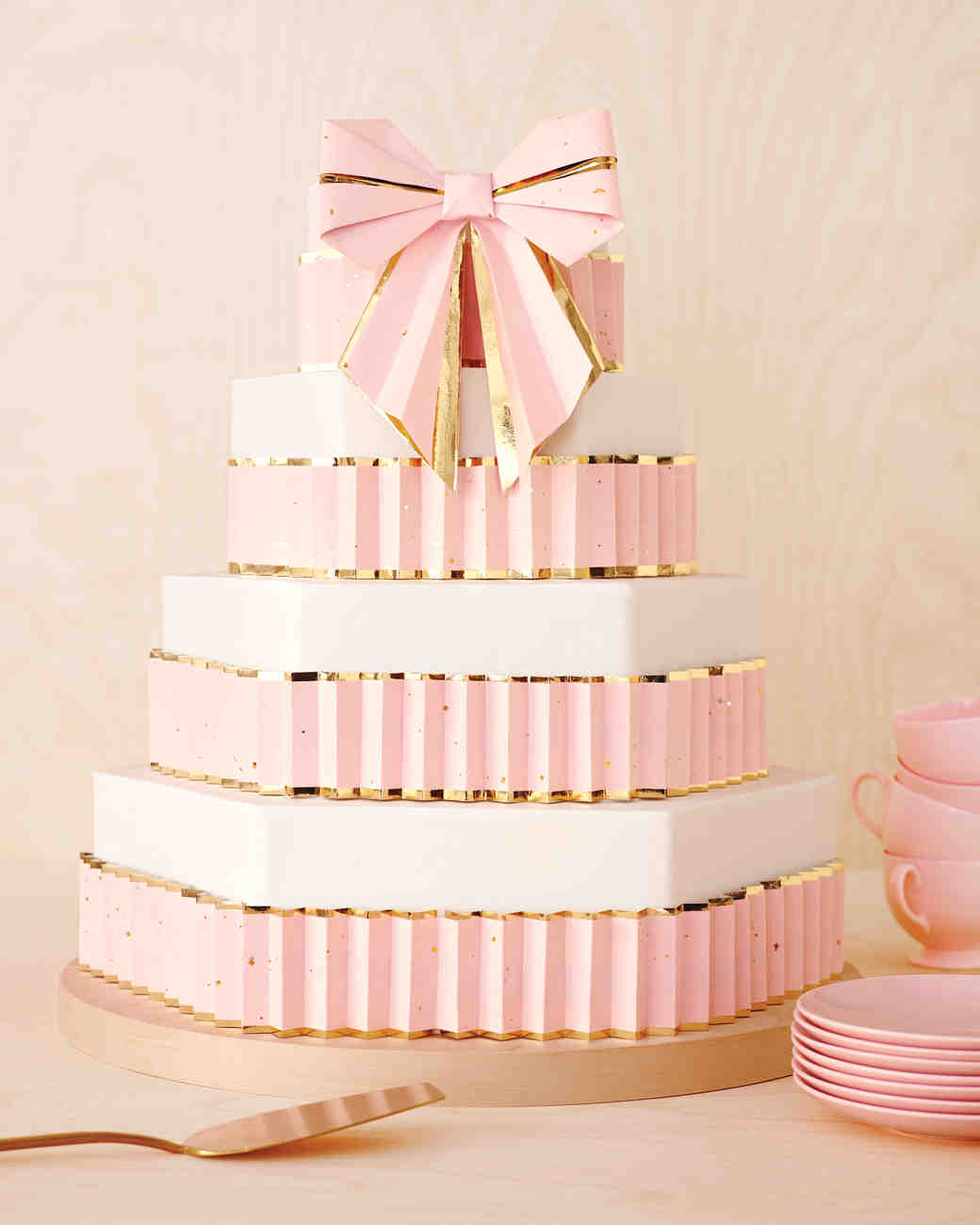 Easy To Make Paper Decorations For Your Wedding Martha Origami Bow Cake Topper