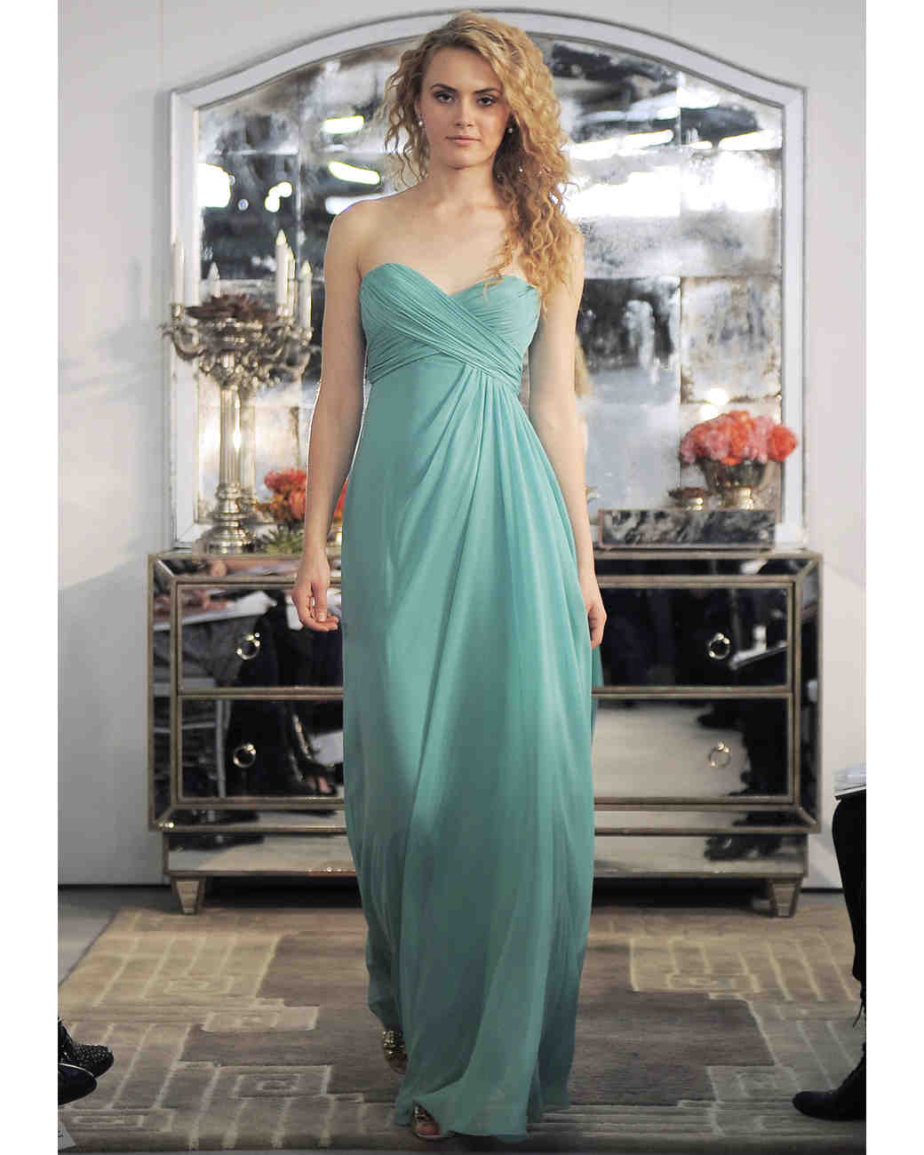 Watters Fall 2017 Bridesmaid Collection Martha Weddings Strapless Sea Foam Bridesmaid Dress Watters