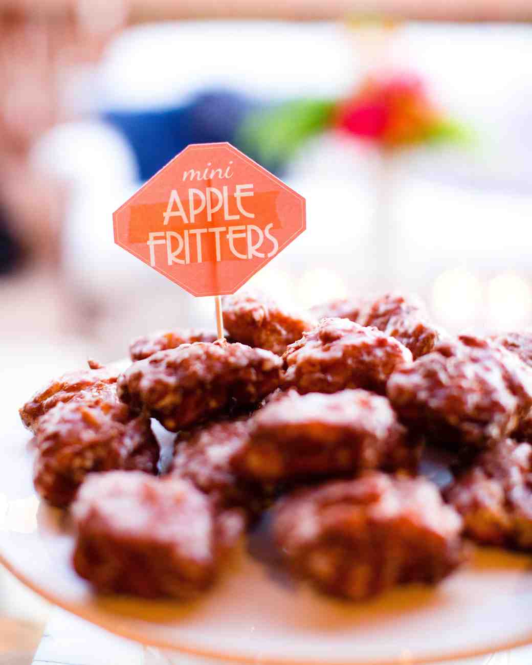 wedding food mini apple fritters