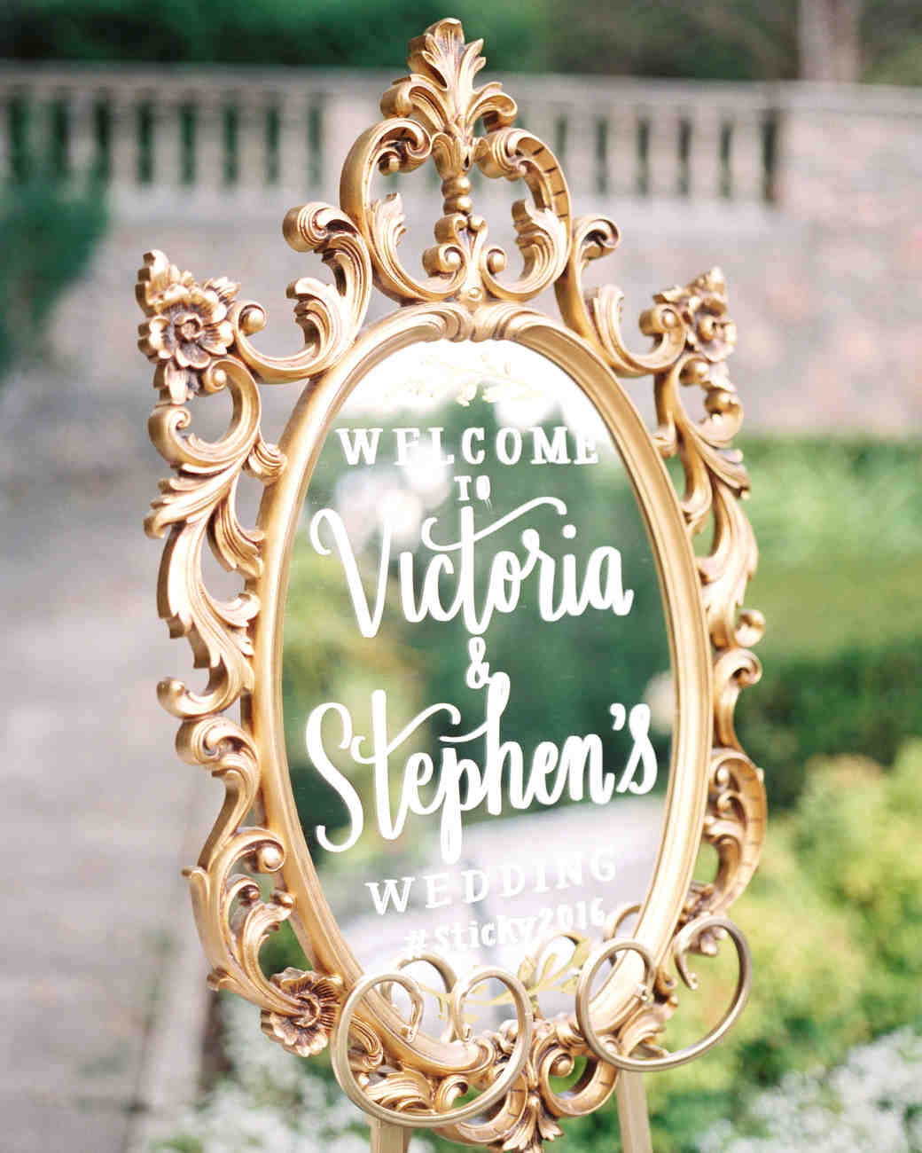Wedding Sign Ideas Mirror Wedding Welcome Sign