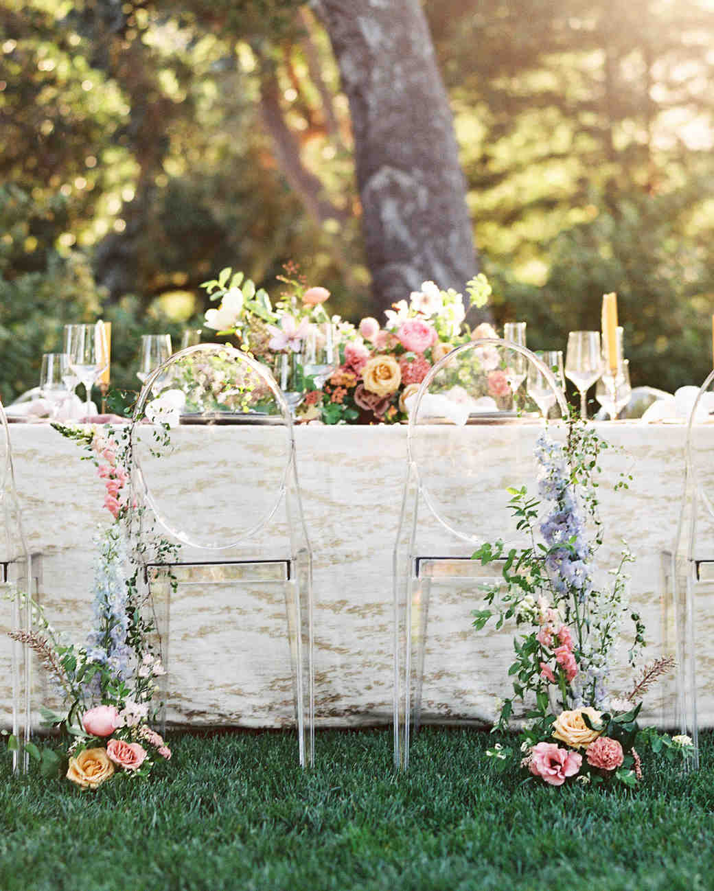 40 Pretty Ways to Decorate Your Wedding Chairs | Martha Stewart Weddings