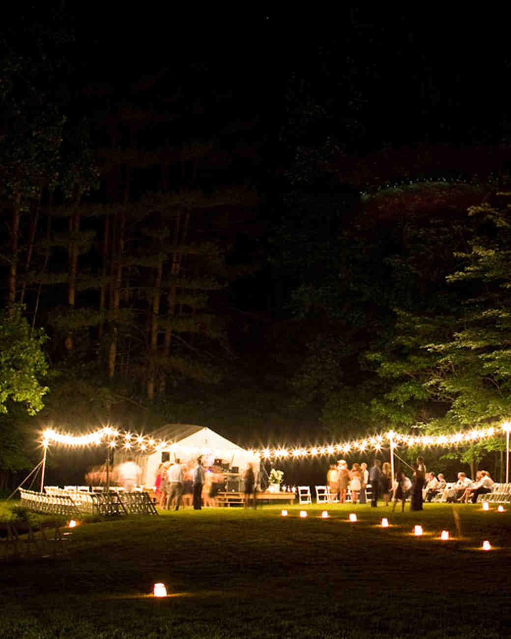 Outdoor Wedding Lighting Ideas From Real Celebrations Martha Stewart Weddings 