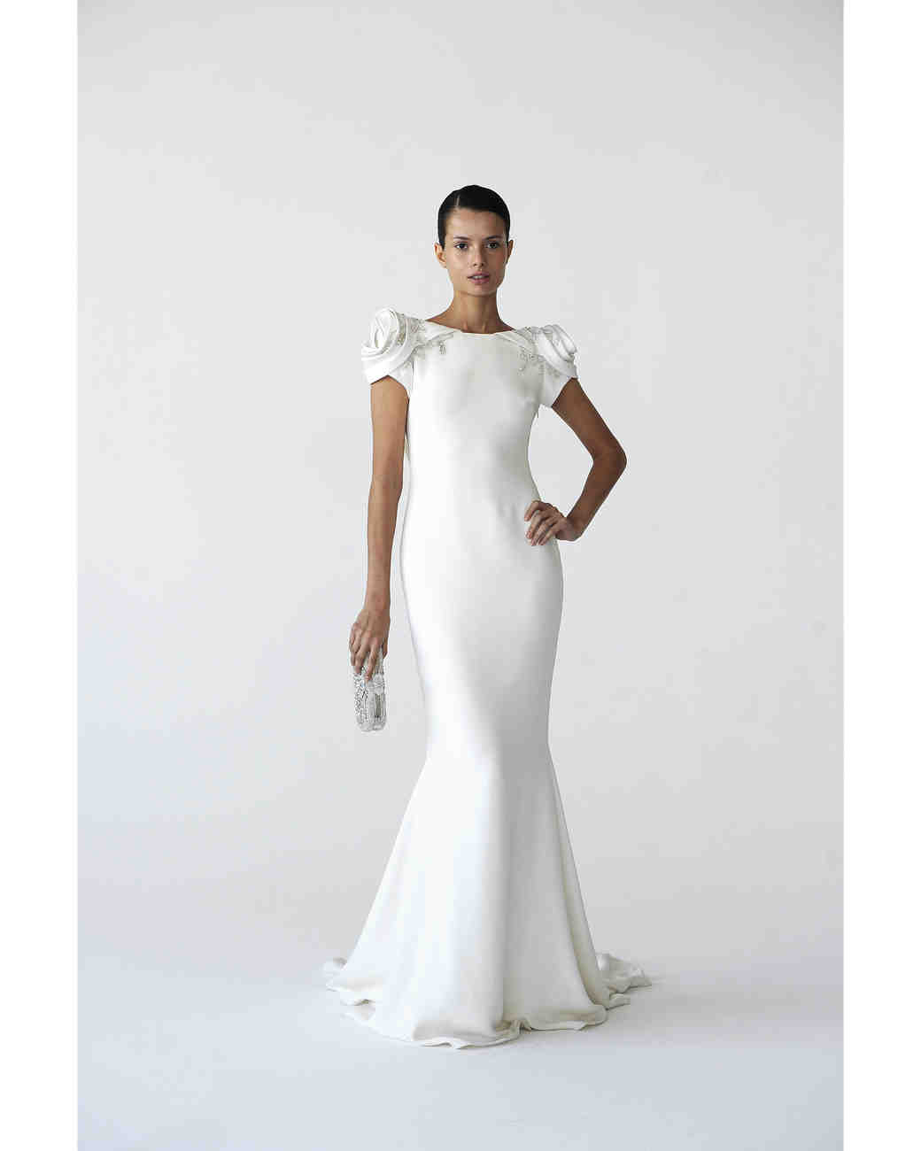 modern sheath wedding dress