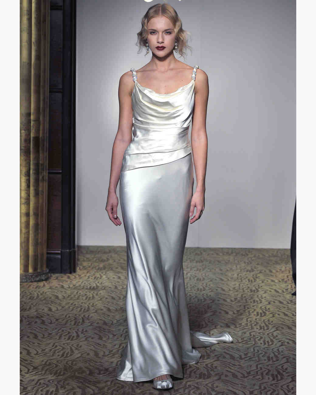 Modern Sheath Wedding Dresses Fall 2017 Bridal Fashion Week St Pucchi This Silk Charmeuse Ed Gown
