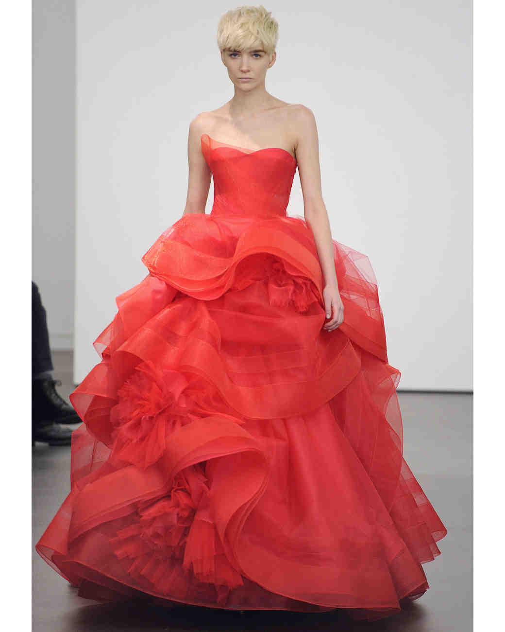 Red Wedding Dresses, Spring 2013 Bridal Fashion Week | Martha Stewart ...