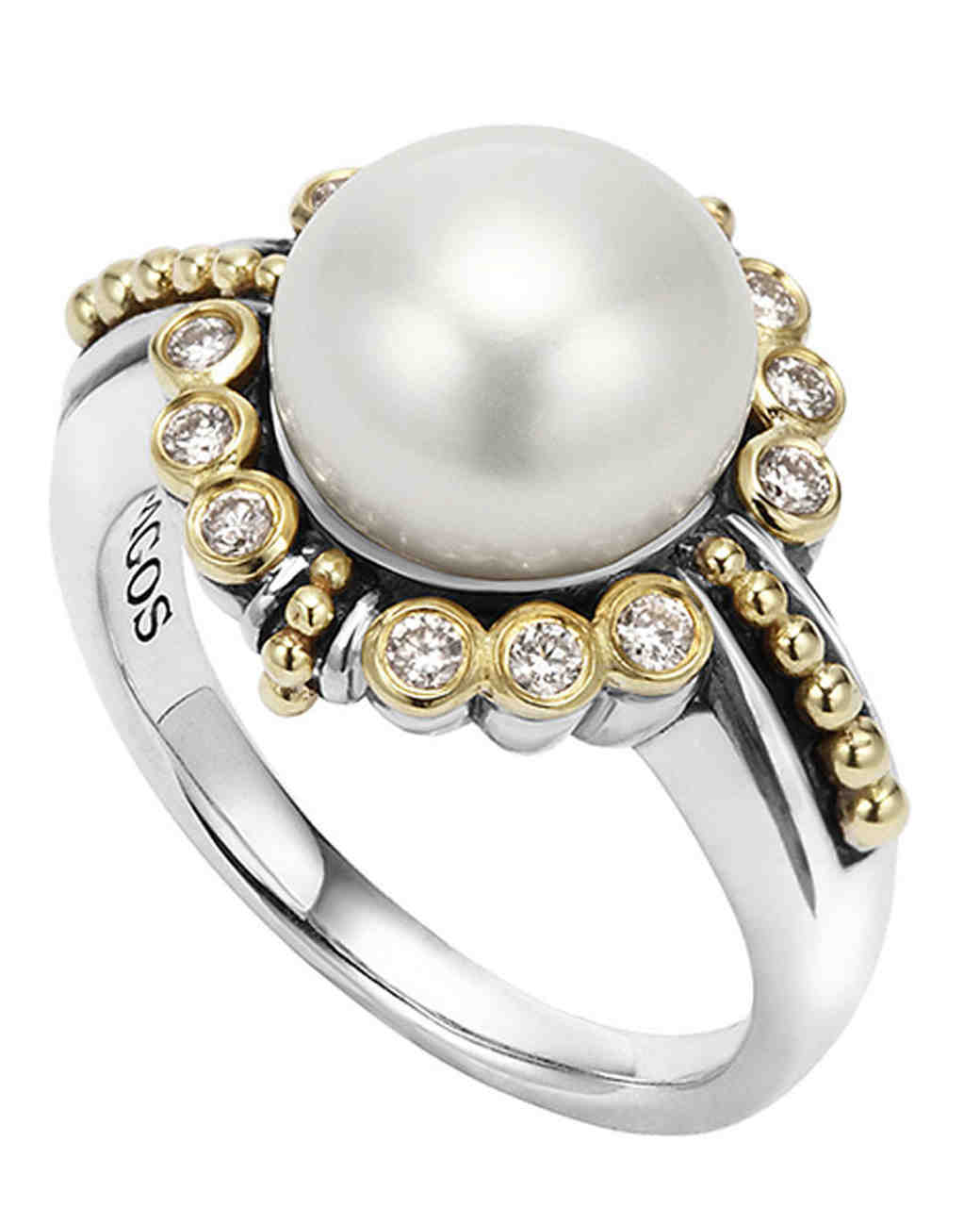 Pretty Pearl Engagement Rings Martha Weddings