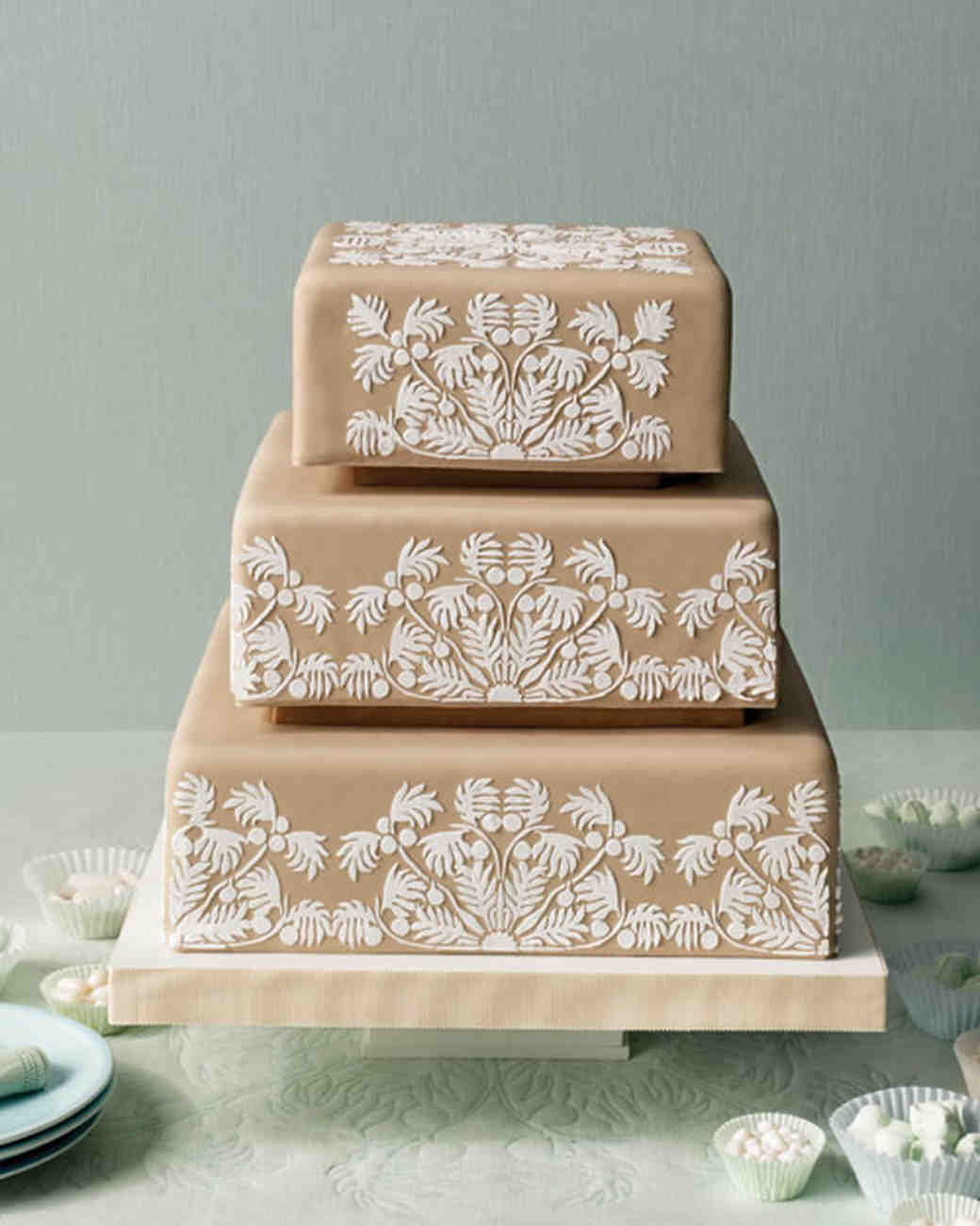  Quilted  Wedding  Cakes  Martha Stewart Weddings 