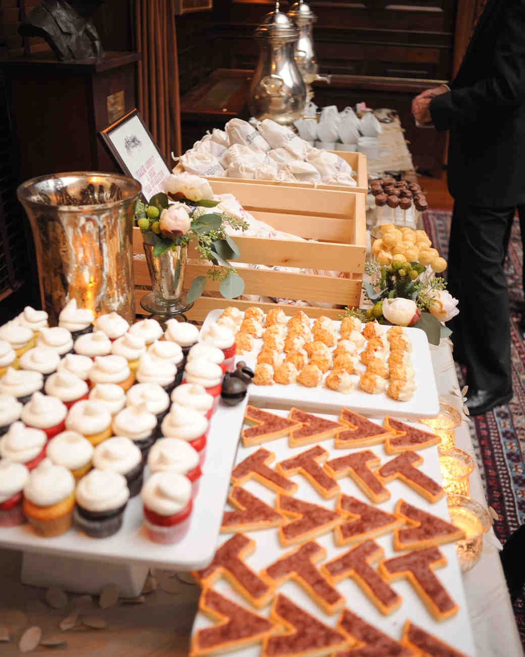 Dessert Table Ideas from Real Weddings | Martha Stewart Weddings Want to offer more than just cake at your wedding reception? Check out tons of creative (and delicious!) ways to serve all of your favorite sweets on the big da
