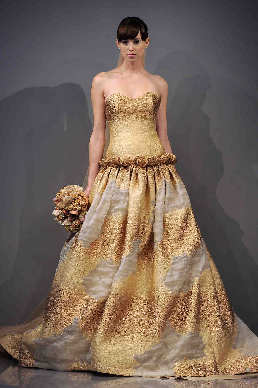Metallic Wedding Dresses, Fall 2013 | Martha Stewart Weddings