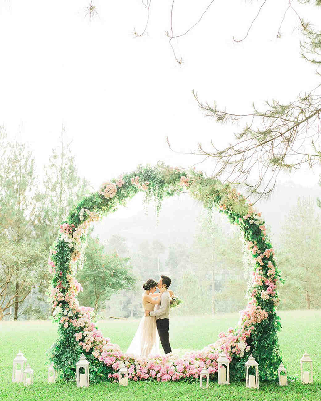 Trending Now: Floral & Greenery Hoop Details | Martha Stewart Weddings