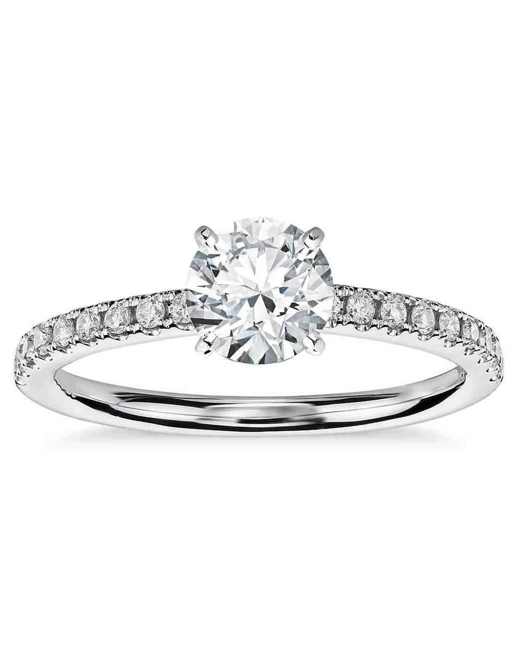 The Prettiest Round-Cut Diamond Engagement Rings | Martha Stewart Weddings