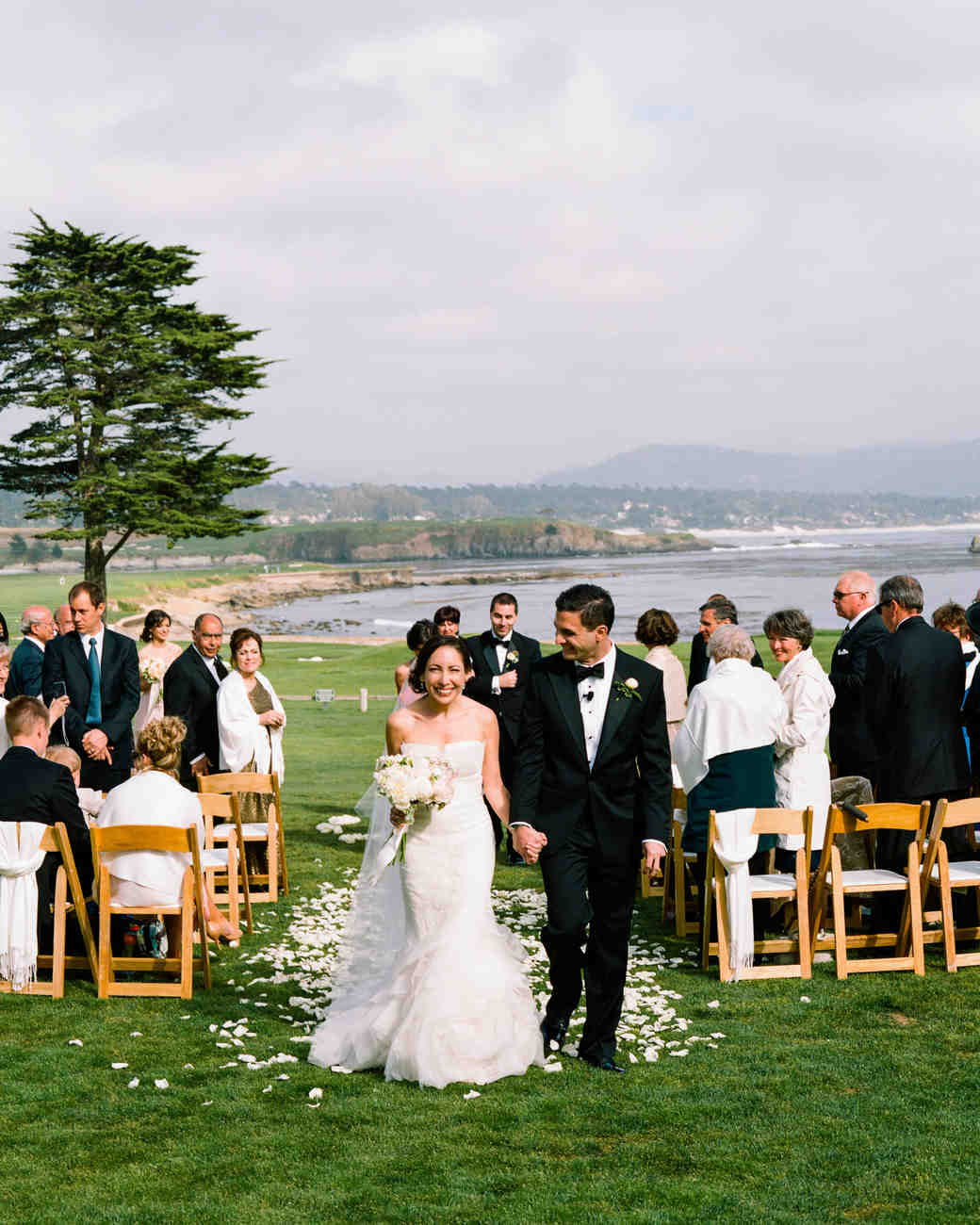 A Seafoam And Ivory Wedding With Gold Touches In Pebble Beach