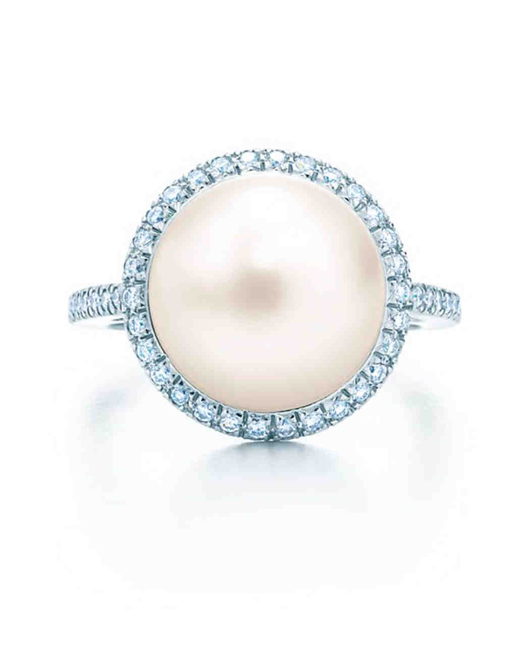 Pretty Pearl Engagement Rings Martha Stewart Weddings