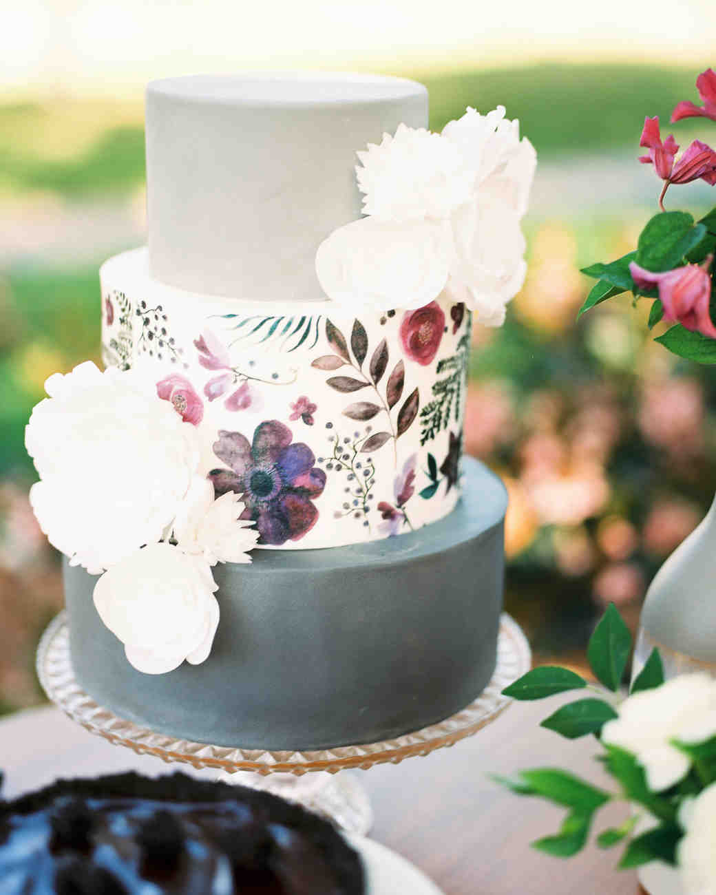 trending now hand painted wedding cakes martha stewart weddings