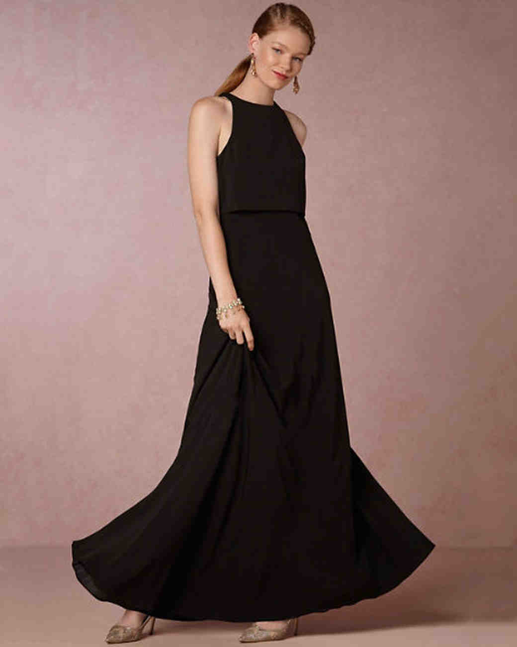 Chic Black Bridesmaid Dresses Martha Weddings