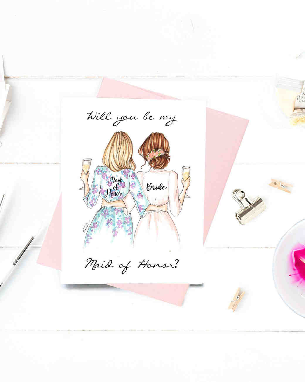 Fun Ways to Ask Your Best Friend to Be Your Maid of Honor | Martha ...