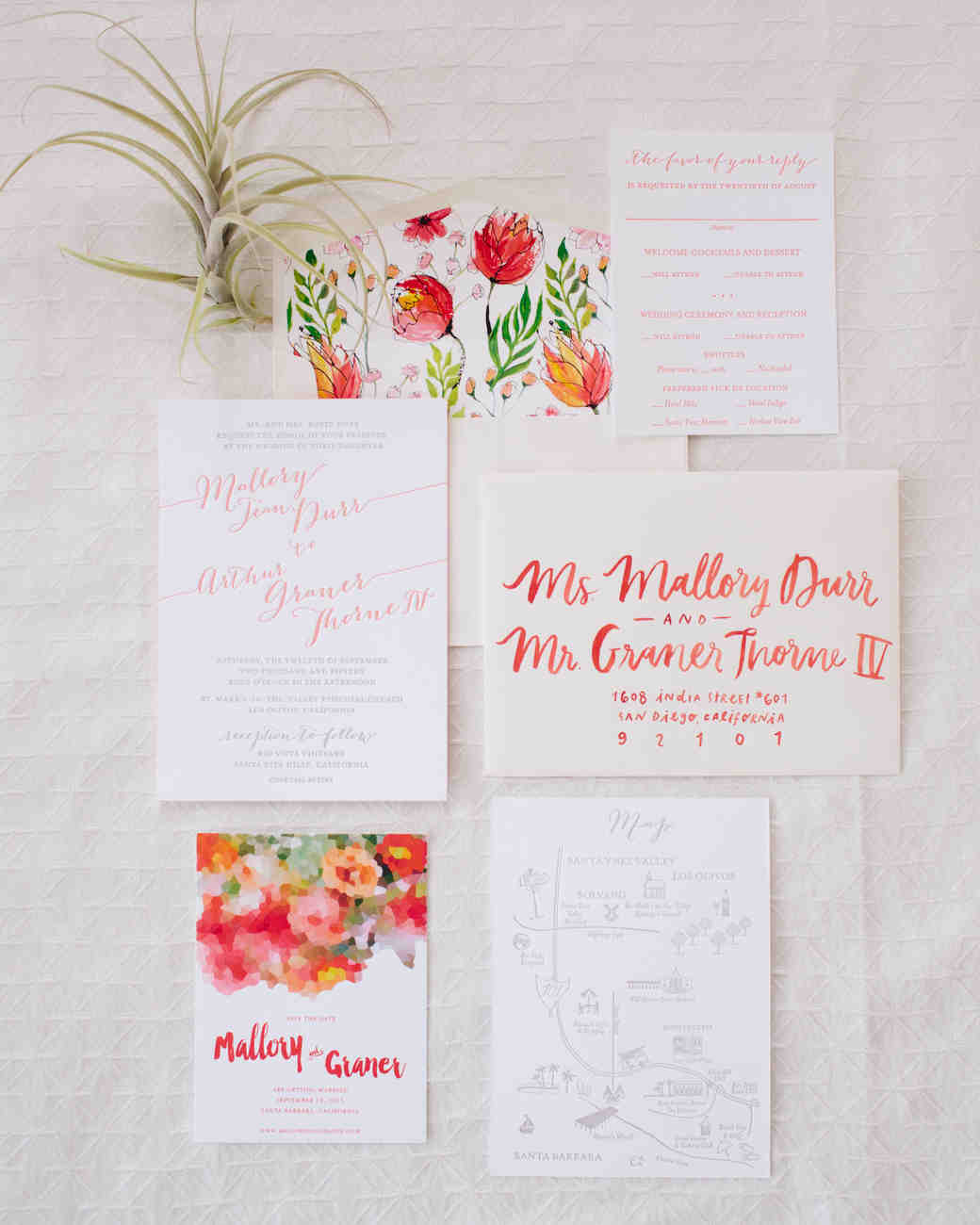 gorgeous floral wedding invitations martha stewart weddings