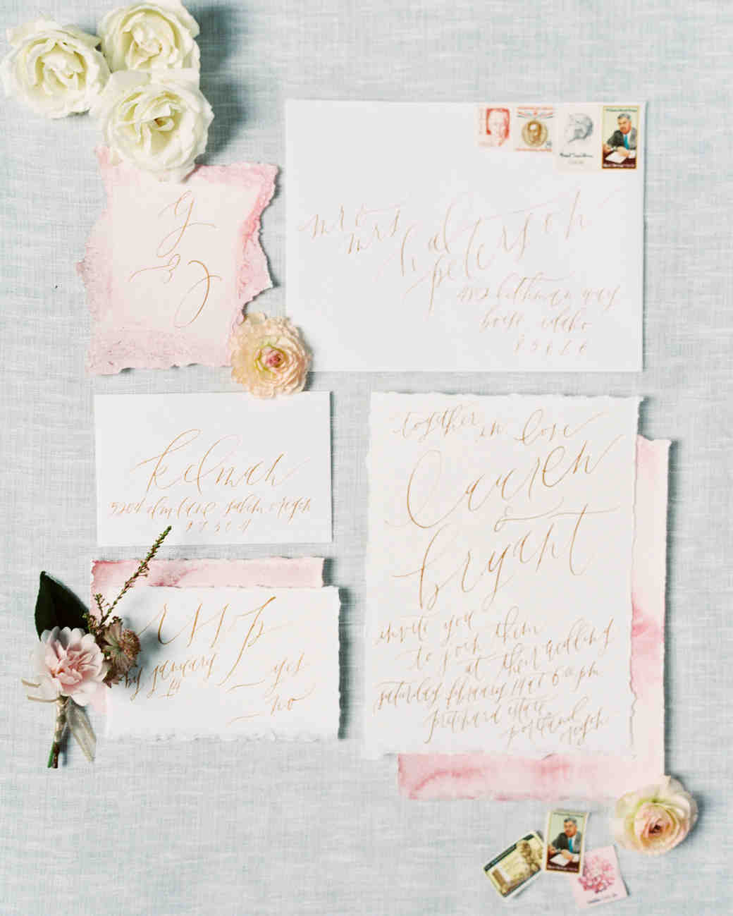 Deckle Edge Paper Wedding Invitations 10