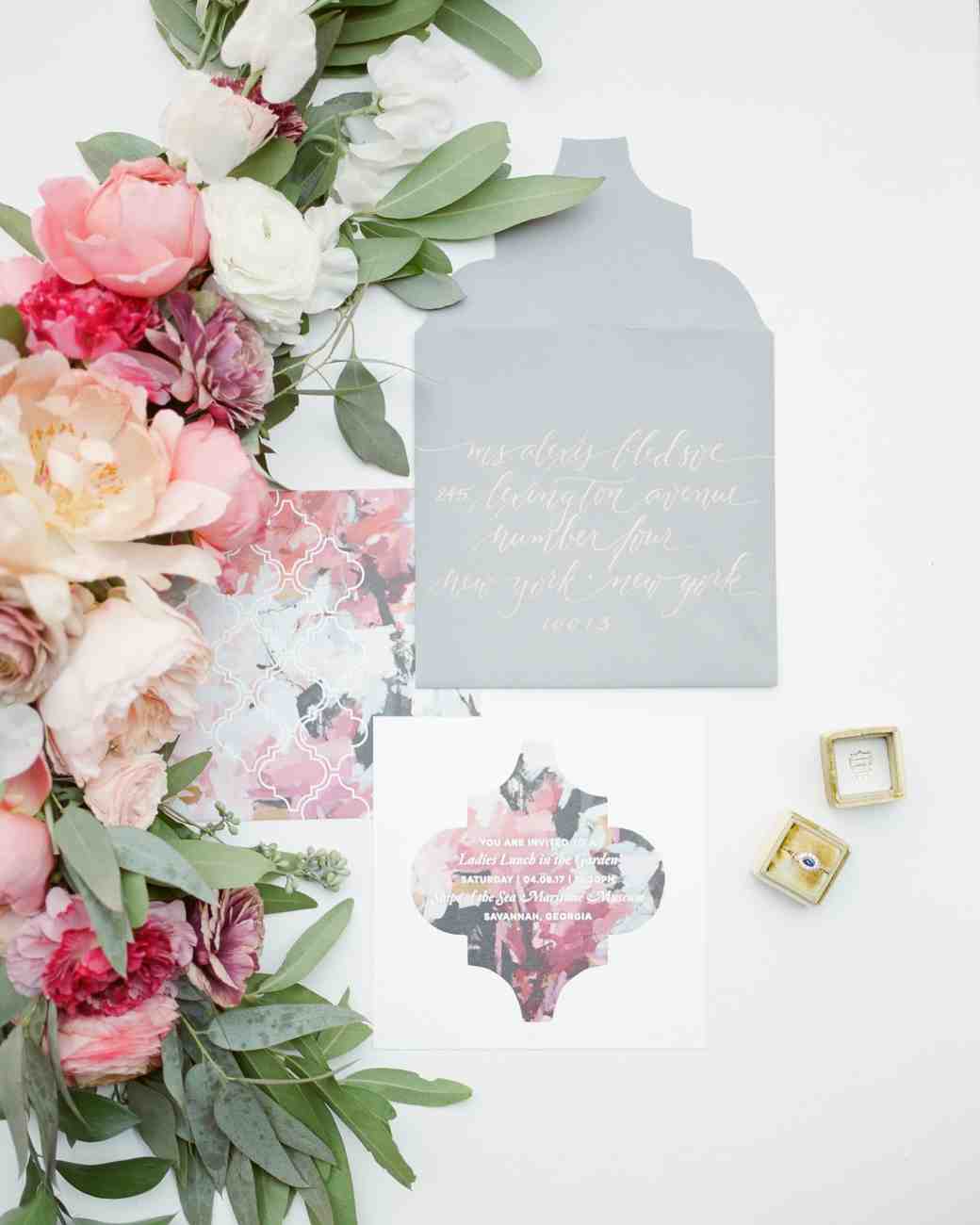 gorgeous floral wedding invitations martha stewart weddings