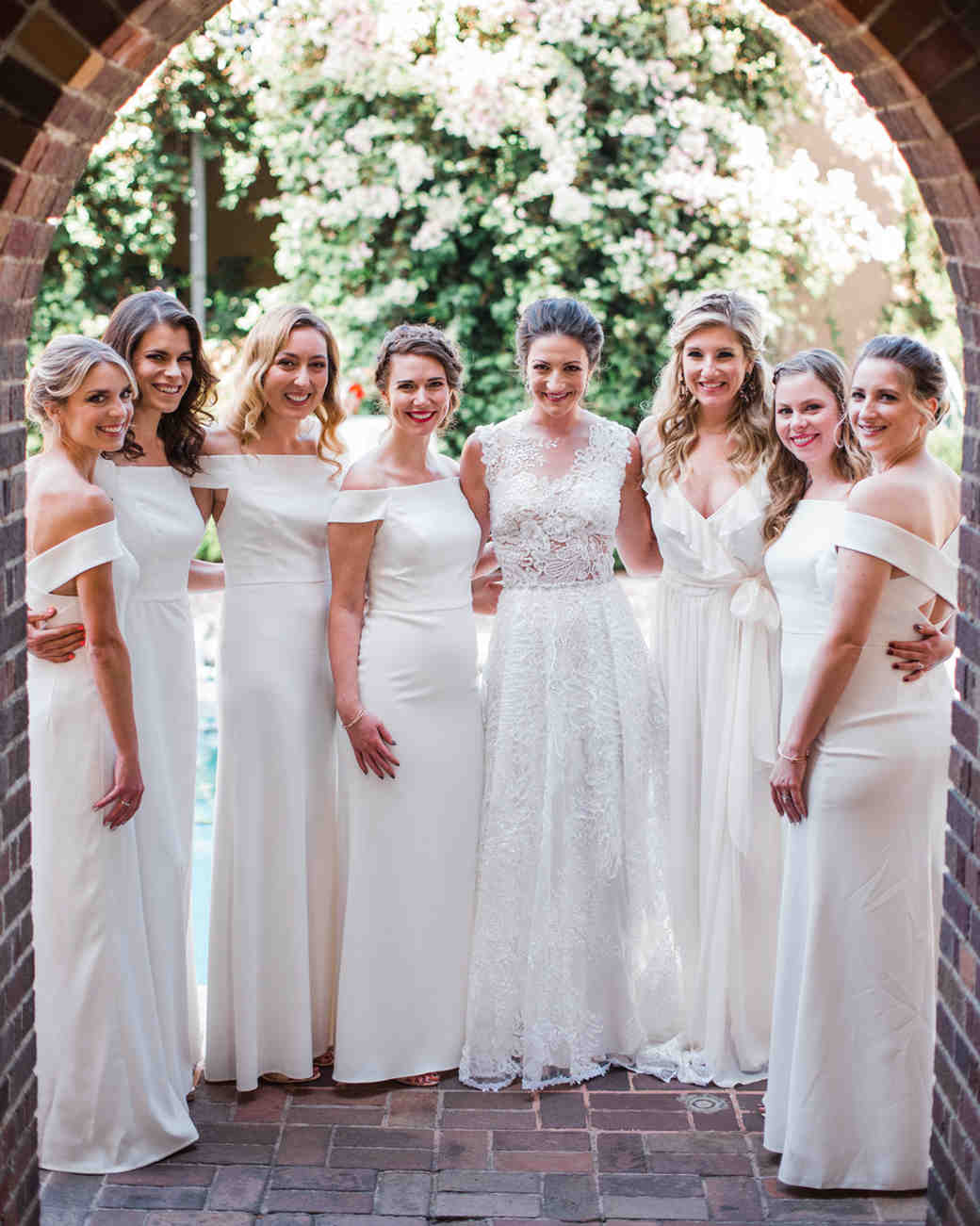 26 Chic Bridal Parties Wearing All White Dresses Martha 26 Chic Bridal Parties Wearing All White Dresses Martha Weddings