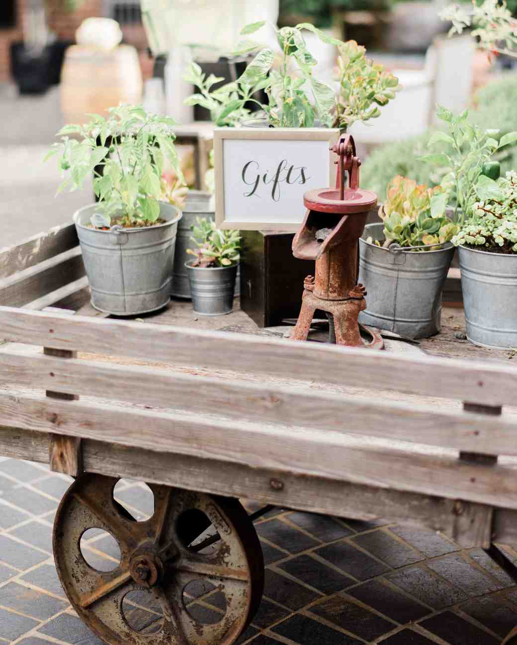 21 Ways To Set Up A Card Or Gift Table At Your Wedding Martha Wedding Gift Tables Ether And Smith
